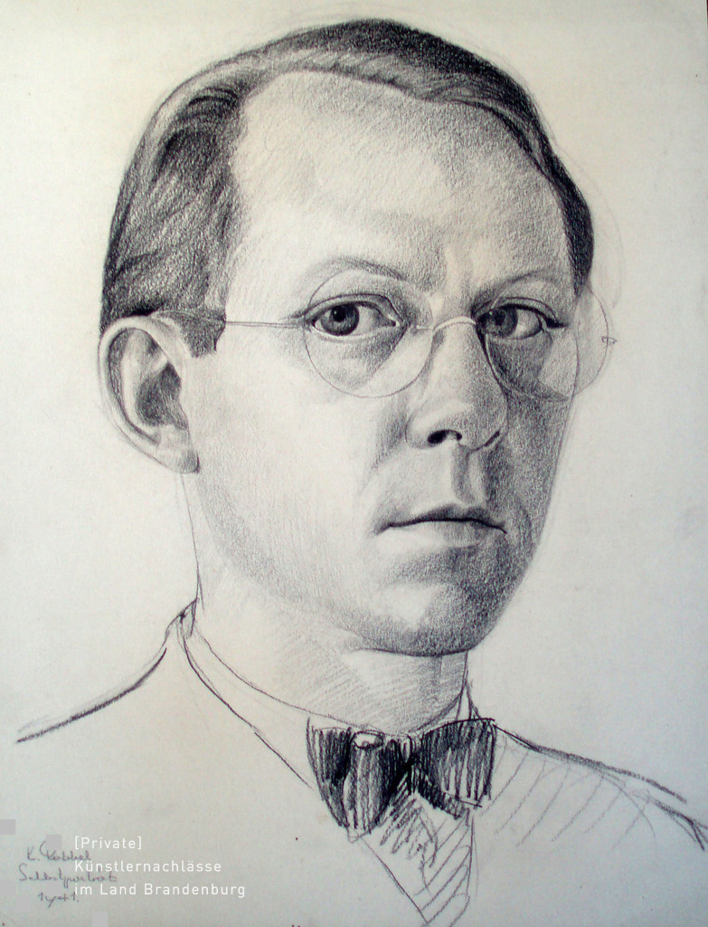 Selbstporträt mit Palette. Kurt Robbel 1939